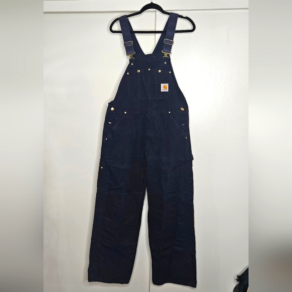 CARHARTT Relaxed Fit Duck Bib Overalls Sz 36 x 28 - Picture 2 of 12